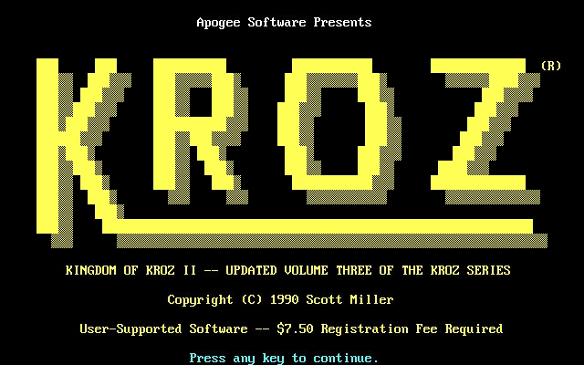 kingdom-of-kroz-2 screenshot for dos